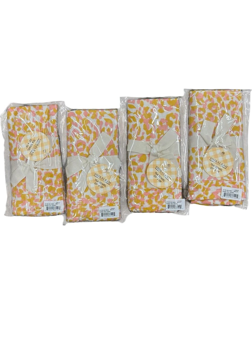 Shiraleah Nora Tea Towel Multi Pattern Set of 4 NWT Sealed NWT